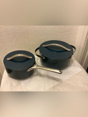 Caraway Home Non-Stick Dutch Pan Navy  Casserole Pan & sauce pan set of 2